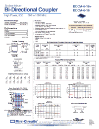 Datasheet BDCA-6-16+ manufacturer Mini-Circuits